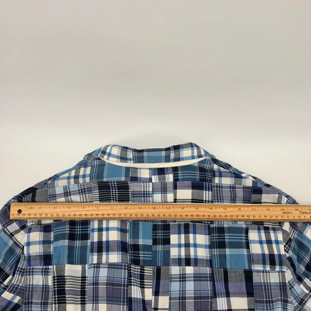 Polo Ralph Lauren Mens Blue Patchwork Madras Plaid Blazer Sport Coat Large NWT